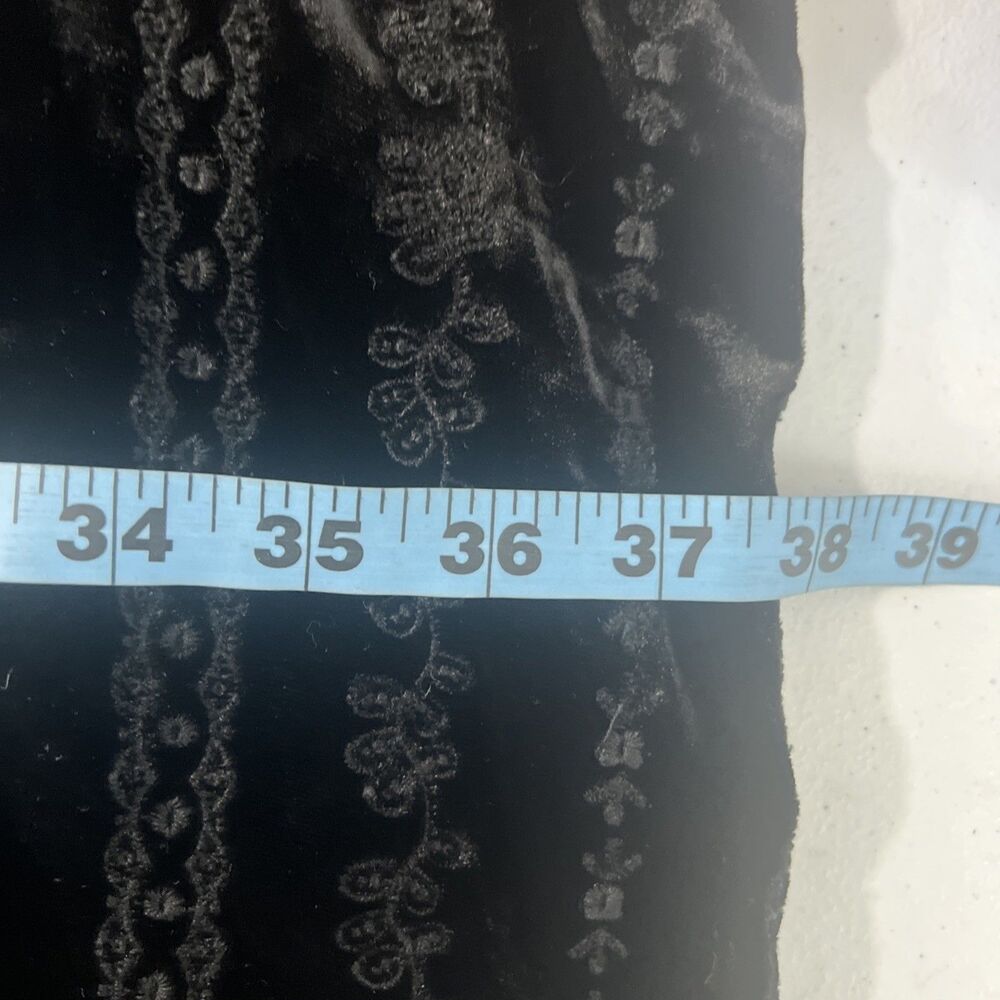 Love Libetty Johnny Was Duster Kimono Womens XS Black Velvet Open Flapper Fringe - Picture 8 of 9
